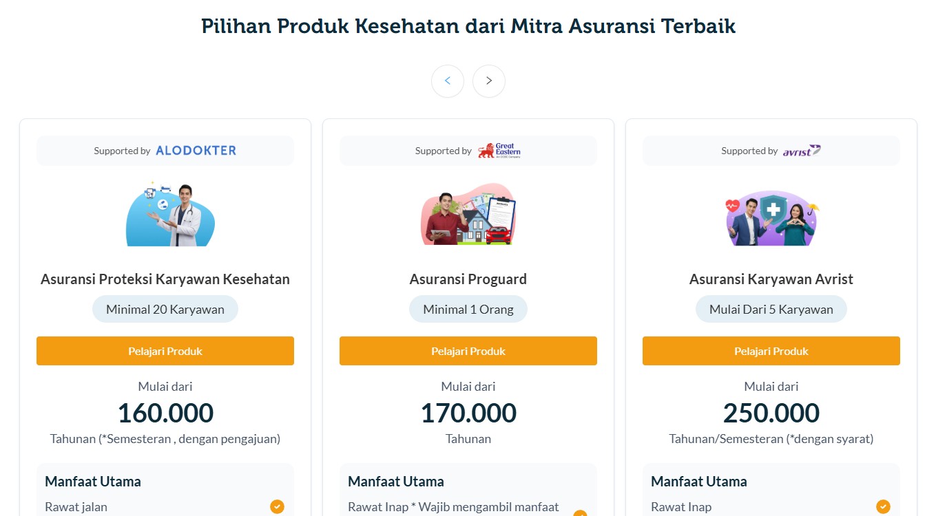 fasilitas asuransi kesehatan karyawan terbaik dari platform aggregator Payuung